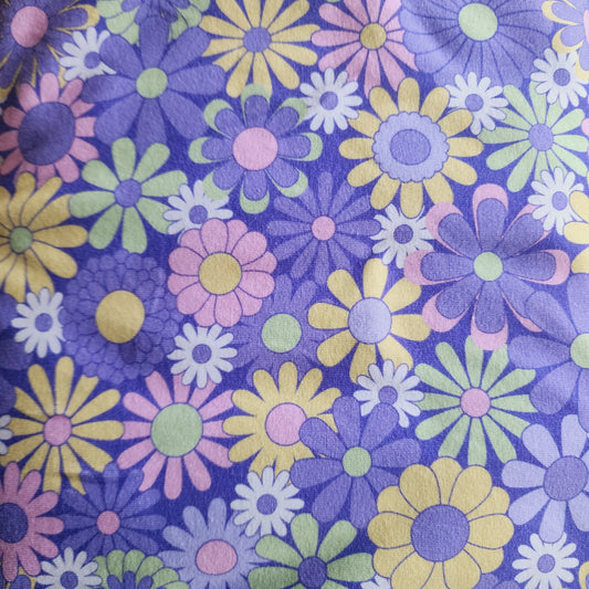 Purple Retro ( Stretch Fabric )